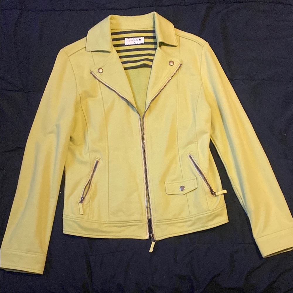 Yellow/Green Jacket Cropped Design Smooth Finish